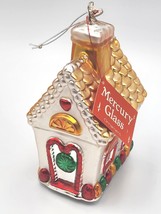 RARE Dept 56 Gingerbread House Mercury Glass Christmas Ornament VTG 1998 - £18.48 GBP