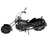 Large Scrap Metal Motorcycle Sculpture Steel Bike Nuts and Bolts Chopper... - $47.47 CAD