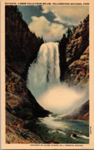 Lower Falls From Below, Yellowstone National Park Bozeman Montana Vtg Postcard - £5.11 GBP