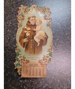 Antique 1910 Blessed Trinity Church Catholic Feast  Diecut Calendar Troy NY - $39.59