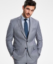 Michael Kors Men&#39;s Classic-Fit Wool-Blend Stretch Solid Suit Jacket - Light Grey - £66.42 GBP