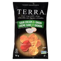 4 Bags of Terra Real Vegetable Chips - Sour Cream & Onion 141g Each Free Shipp. - $37.74