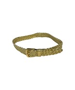 Omega Solid Brass Buckle MCM Gold Braided Belt Boho 36&quot; Medium Vintage M... - $23.36