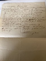 1844 Handwritten Lease  Henry W Livingston 2 Ebenezer Loomis Columbia Co NY - £52.54 GBP