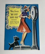 Vintage 1939 Mrs Knox&#39;s &quot;Be Fit Not Fat&quot; Recipes Knox Advertising Bookle... - $18.00