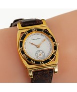Hamilton Chapado en Oro Cuarzo 6194 Tubería Rock Reissue Reloj Cuero Banda - $11,591.67 MXN