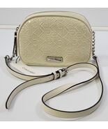 AA) Calvin Klein Takara Crossbody Faux Leather Vinyl Monogram White Shou... - $49.49