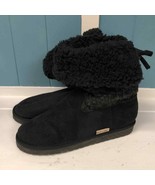 MUKLUKS Women&#39;s Size 9 faux Suede Knit Sherpa Black Boots booties - €31,95 EUR