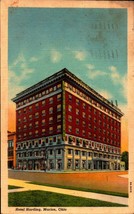 Marion, Oh Ohio Hotel Harding Roadside 1943 Curteich Linen Postcard-BK37 - £2.33 GBP