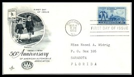 1952 US FDC Cover - Chicago, Illinois - 50th Anniversary AAA C11 - $2.96