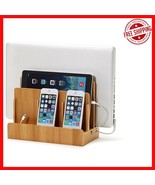 Versatile Multi-Device Charging Station Dock - Strong Bamboo Build, 5.5&quot;... - $1,430.94 MXN