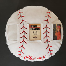 Plush Champ Baseball Pillow Picture Frame - Holds (3) 2x3 Photos  - 12&quot; ... - £14.25 GBP