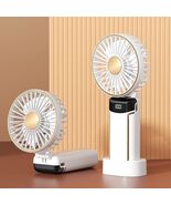 Roloxye Portable Handheld Fan 6000mAh 5 Speeds Digital Display White Fol... - $234.79 MXN