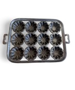 Lodge #20 Turks head 12 muffin gem cast iron pan vintage Nice condition ... - €33,88 EUR