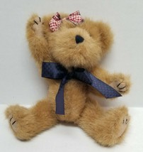 Boyds Bears Jackie Pott Bingo Bear TJs Best Dressed 8&quot; Plush Bean #903019 Bow - £4.60 GBP