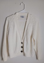 Vintage TOI Long Sleeve 3 Button Cream Sweater Women&#39;s Size M - $314.86 MXN