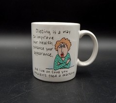 Hallmark Shoebox Greetings Coffee Mug Dieting Wouldn&#39;t Feed A Warthog 12... - $8.99