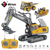 WLtoys Alloy 2.4G Rc Car / Excavator Dump Truck Bulldozers 11 Channels With Led  - £24.47 GBP
