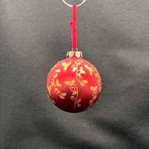 Stunning Mickey, Rhinestone-Studded, Red/Gold Ball Christmas Ornament - £22.95 GBP