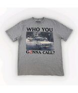 Ghostbusters Graphic T Shirt Sz M Fits Like L Gray Short Sleeve Movie Logo - $16.98