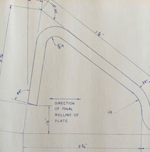 1978 Railroad Bangor Aroostook Flange Rail Support Blueprint H41f DWDD13 - $84.36