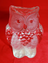 Mid Century Mod Viking Clear Glass Handmade Owl Figure Figurine Paperweight (A)  - £34.31 GBP