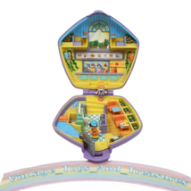 Vintage 1992 Bluebird Polly Pocket Burger Stand Playset Purple Compact 9383 - £51.56 GBP