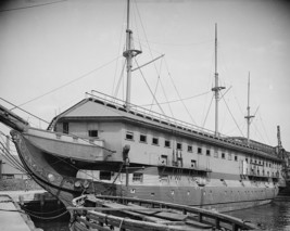 USS Constitution used as a barracks ship in Boston Mass 1905 Photo Print - £6.91 GBP+