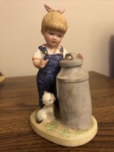 Denim Days Home Interiors/Homco 1985 &quot;Morning Chores“ #1501 Little Girl Debbie - £5.77 GBP