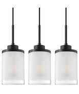 Doraimy 3-Pack 3.9" Grey Glass Pendant Lights Black Finish Modern Farmhouse - €16,19 EUR Doraimy 3-Pack 3.9" Grey Glass Pendant Lights Black Finish Modern Farmhouse - €16,19 EUR