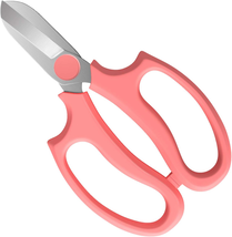 Flower Scissors, Strong Floral Shears, Premium Steel Garden Scissors  Pink - $10.45
