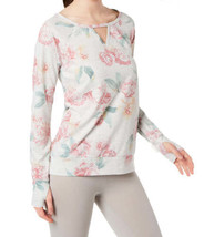 allbrand365 designer Womens Printed Keyhole Top Size X-Large White Heather - £29.01 GBP