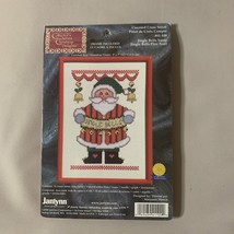 Janlynn Counted Cross Stitch Kit with Frame Jingle Bells Santa 5x7 41-10... - £8.88 GBP