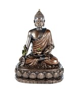 MEDICINE BUDDHA STATUE 5.5&quot; Buddhist Icon HIGH QUALITY Meditation Bronze... - $645.32 MXN