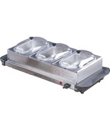 Brentwood 180-Watt 4.5-Qt. 3-Pan Buffet Server and Warming Tray Silver - $81.39 CAD