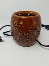 Scentsy Warmer Montpelier DSW-MONT Fall Autumn Leaf Leaves Brown Base ONLY VTG - $19.79