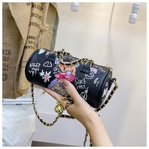 Bear Graffiti Lady&#39;s S Chain Mobile Phone Shoulder Bags Simple Small Square Bag  - £27.40 GBP