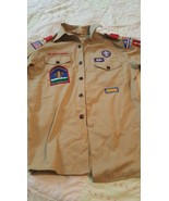 BSA Tan Long Sleeve Official Mens Shirt Size Men&#39;s Size 16. With Patches - €11,24 EUR