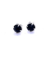David Yurman Authentic Estate Black Onyx Chantelaine Stud Earrings Silve... - £275.84 GBP