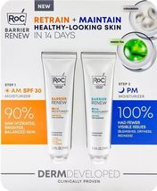 RoC Barrier Renew AM + PM Moisturizer Skin in 14 Days NEW Barrier Renew AM + PM  - £33.04 GBP