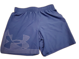 Under armour Shorts Mens XL Royal Blue 100% Polyester Pocket Pull On Dra... - $23.95