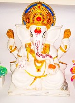 Handmade marble dust  Lord Ganesha Figurine 5 kg 15 inch height - $407.88 CAD