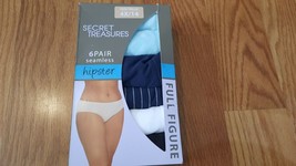 6-Pairs Secret Treasures Seamless Hipster Panty Underwear 4x/14 - $239.93 MXN