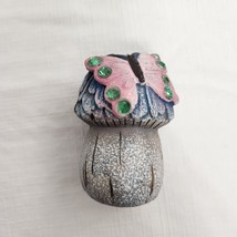 Fairy Garden Plant Decoration Mushroom With Butterfly - £6.74 GBP