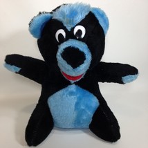 Acme Black Blue Teddy Bear Plush Vintage 1986 Stuffed Animal in Korea 10&quot; - £31.28 GBP