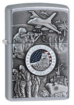 Zippo Lighter - Joined Forces Street Chrome - 24457 - £32.33 GBP