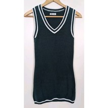 Hollister Small S Green White Sleeveless Sweater Dress Preppy Y2k - $16.00