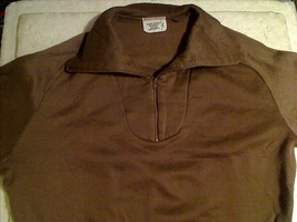 Vintage US Army Cold Weather 100% Polypropylene Thermal Undershirt Brown... - $6.50
