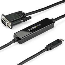 StarTech.com 6ft/2m USB C to VGA Cable - 1920x1200/1080p USB Type C to VGA Video - $47.05