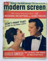 VTG Modern Screen Magazine June 1964 Elizabeth Taylor &amp; Richard Burton No Label - £22.29 GBP